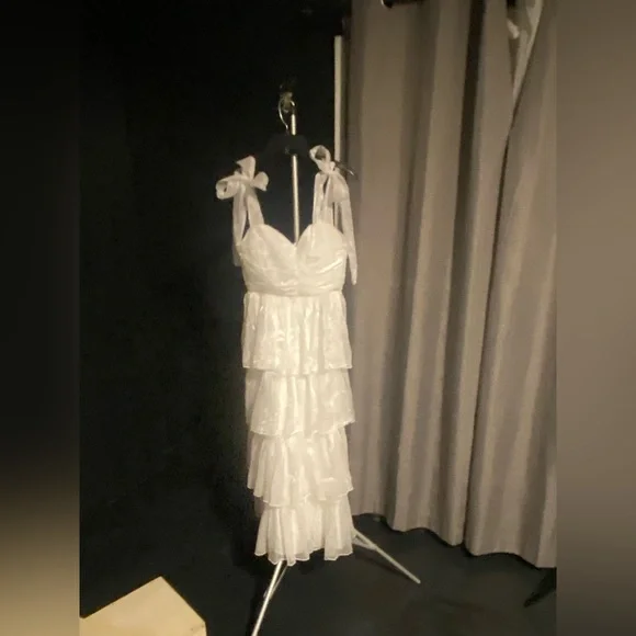 Lulus White Tiered Dress - Picture 3 of 3